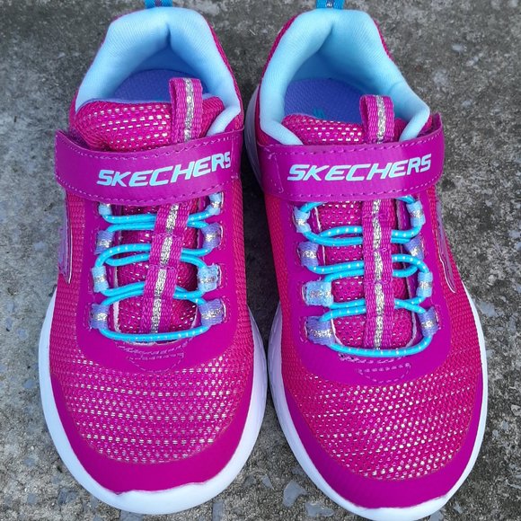Skechers toddler girl size 11.5 shoes with velcro(New) - Picture 1 of 6